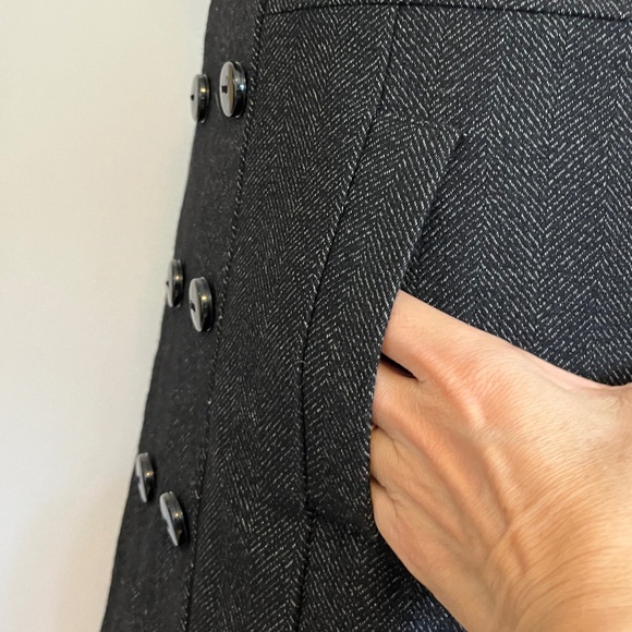 Zara Basic Wool Blend Lined Black Skirt - Picture 4 of 6